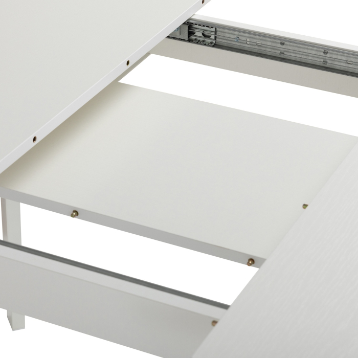 Обеденные столы, Стол раздвижной Leset Флоу 1Р опора белая, Металл Белый