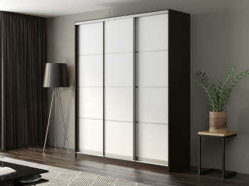 Шкаф-купе Айсберг 210 ВЕНГЕ (белый/глухой)