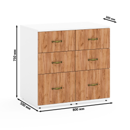 Две приставных тумбы Лидер-8 с тремя ящиками каждая.