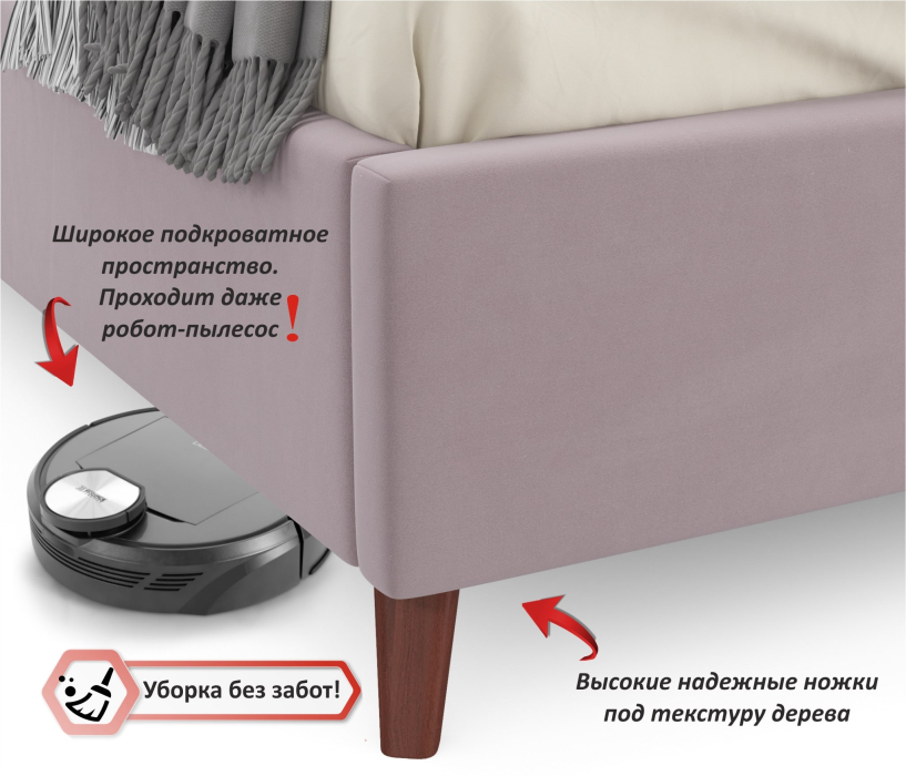 Мягкая кровать, Мягкая кровать Betsi 1600 с подъемным механизмом и матрасом PROMO B COCOS