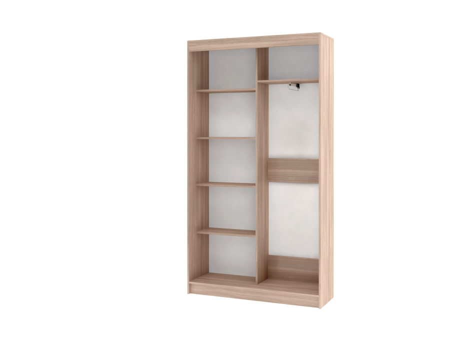 Шкафы-купе, Шкаф купе РИФ-2 ЗЕРКАЛО вариант 4 габарит 1200х400х2500