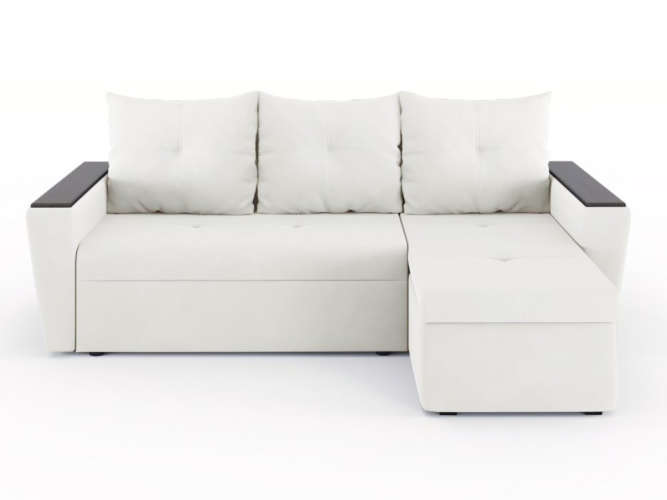 Диваны угловые в гостиную, Диван-кровать угловой Дубай Майами еврокнижка трехсекционная, велюр