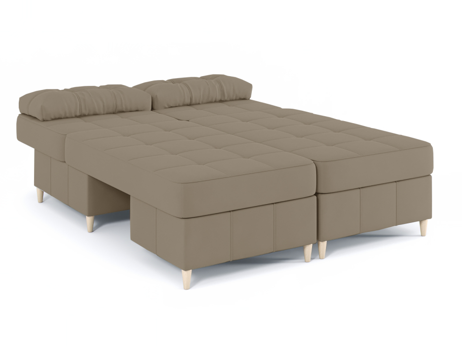 Диваны угловые в гостиную, Диван-кровать угловой Оливер Люкс 2 еврокнижка-трансформер, велюр