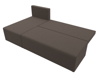 Диван угловой Поло левый угол, рогожка Амур