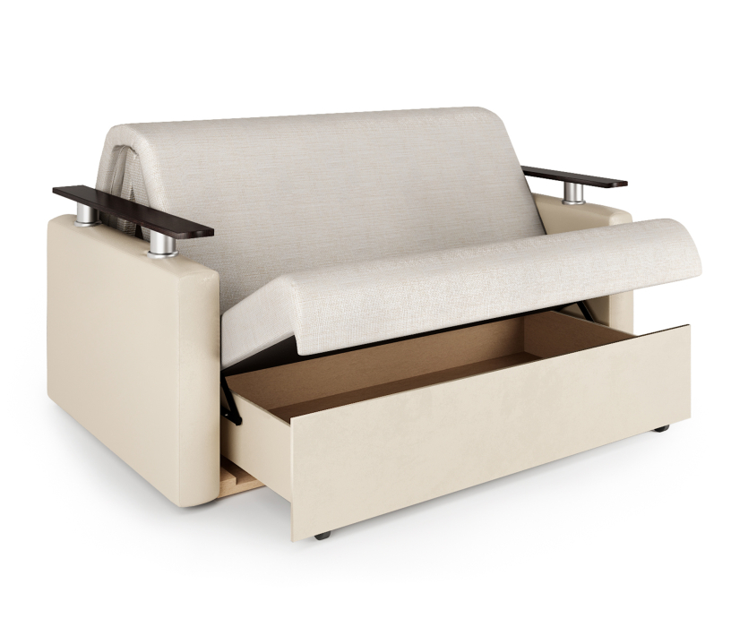 Диваны с ящиком для белья, Диван-кровать Шарм 100, экокожа/шенилл