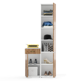 Пенал пять полок и тумба с ящиком и дверкой Лидер-8