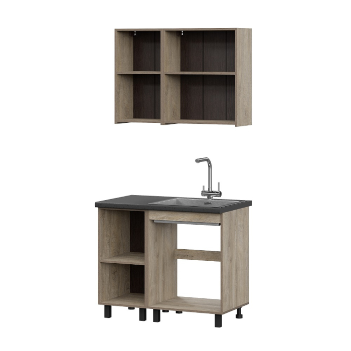 Кухонные гарнитуры, КГ Этна Софт Графит 2_1,0