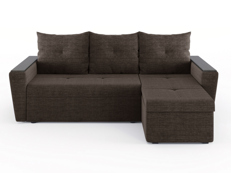 Диваны угловые в гостиную, Диван-кровать угловой Дубай Майами еврокнижка трехсекционная, рогожка Люкс