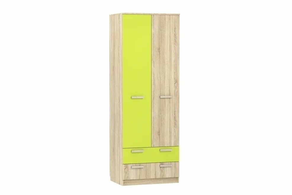 Шкафы двухстворчатые, Акварель НМ 013.02-03 М1 Шкаф для одежды с ящиками 