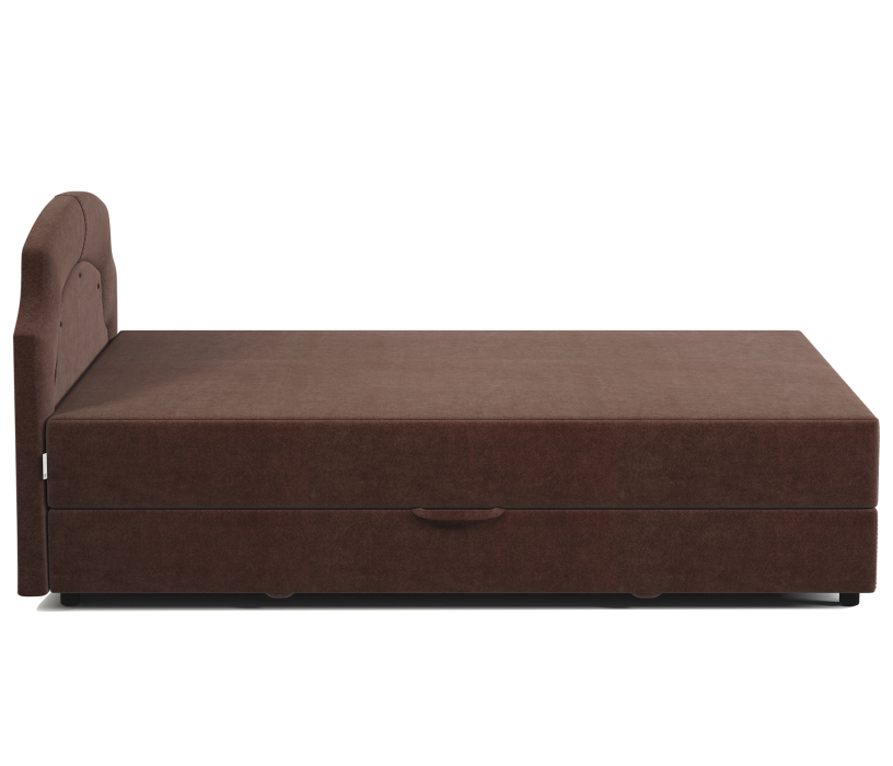 Мягкая кровать, Кровать тахта полутороспальная с подъемным механизмом и матрасом Шарм 120, велюр