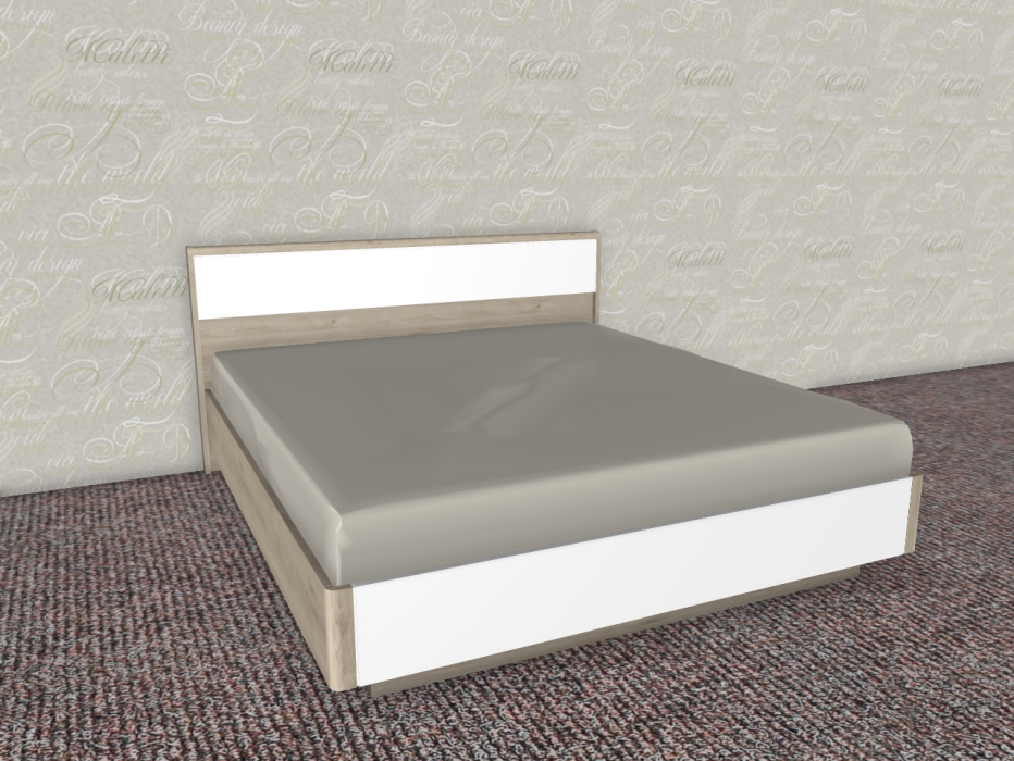 Кровати 180х200, Модульная система Грейс Кровать КР-4004  Гикори Джексон Светлый