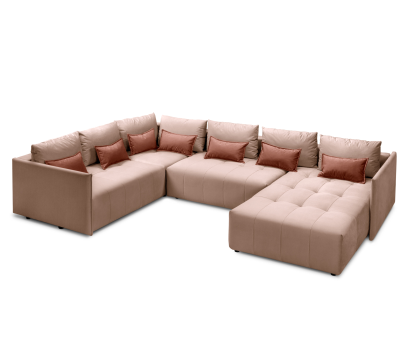 Диваны угловые в гостиную, Диван еврокнижка Чилетти П-образный