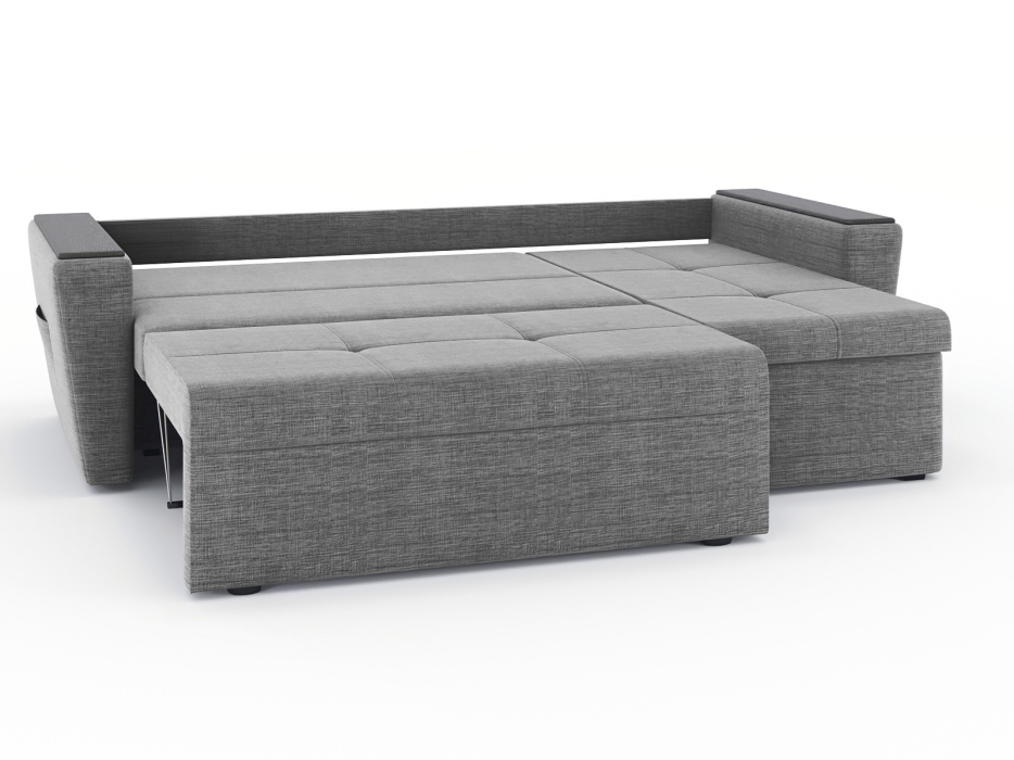 Диваны угловые в гостиную, Диван-кровать угловой Дубай Майами еврокнижка трехсекционная, рогожка