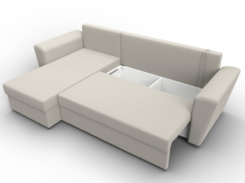 Угловой диван Амстердам Лайт левый угол, рогожка Амур