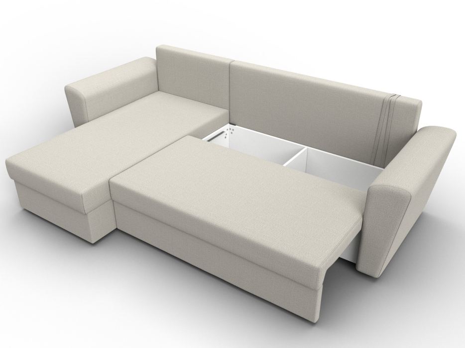 Диваны угловые в гостиную, Угловой диван Амстердам Лайт левый угол, рогожка Амур