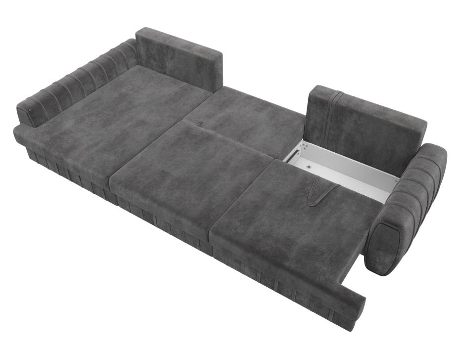 Диваны угловые в гостиную, Диван угловой Лига-057 НПБ Лонг угол левый, велюр TOWER