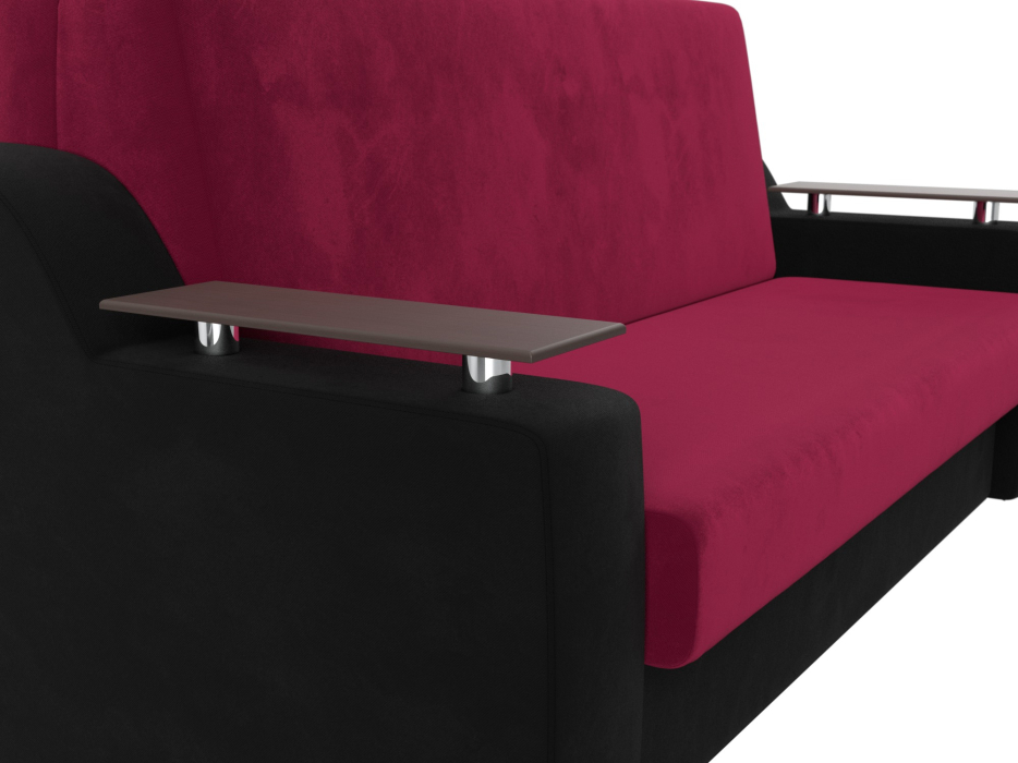 Диваны с ящиком для белья, Прямой диван аккордеон Сенатор 140, микровельвет