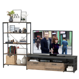 Тумба под ТВ и открытый стеллаж Трувор