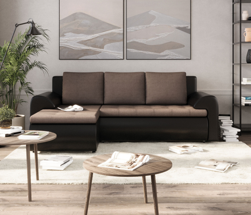 Диваны угловые в гостиную, Угловой диван Цезарь, левый