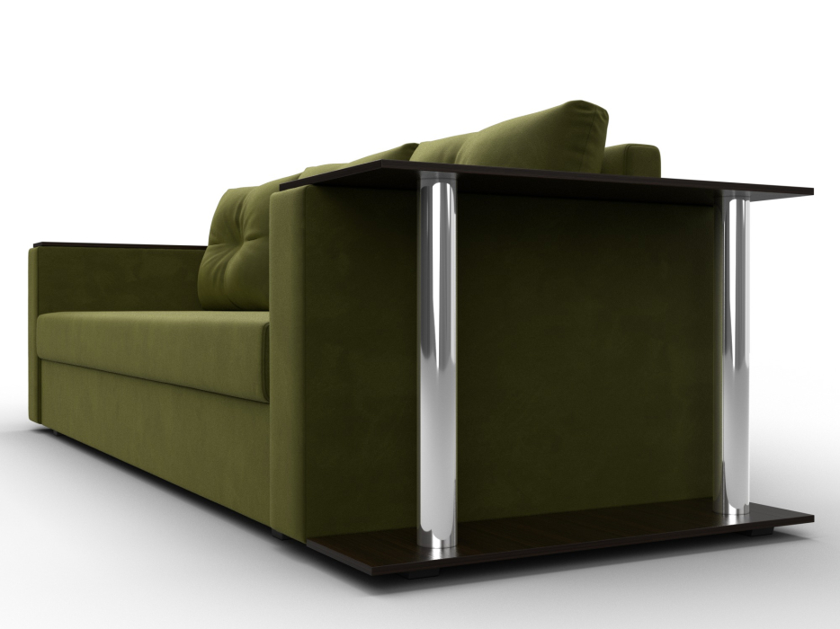 Диваны еврокнижки, Диван прямой Атланта со столом справа, микровельвет