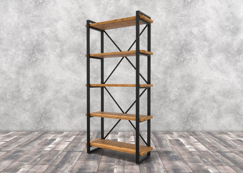 Стеллажи, Стеллаж Айсберг Лофт 80х182-2 черный