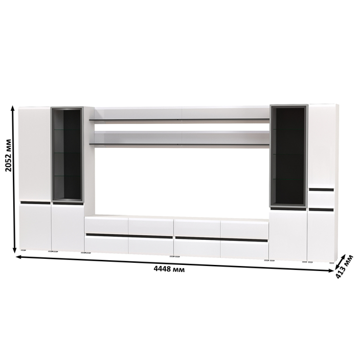 Стенки для гостиной, Сидней мебель в гостиную модульная комплектация № 118