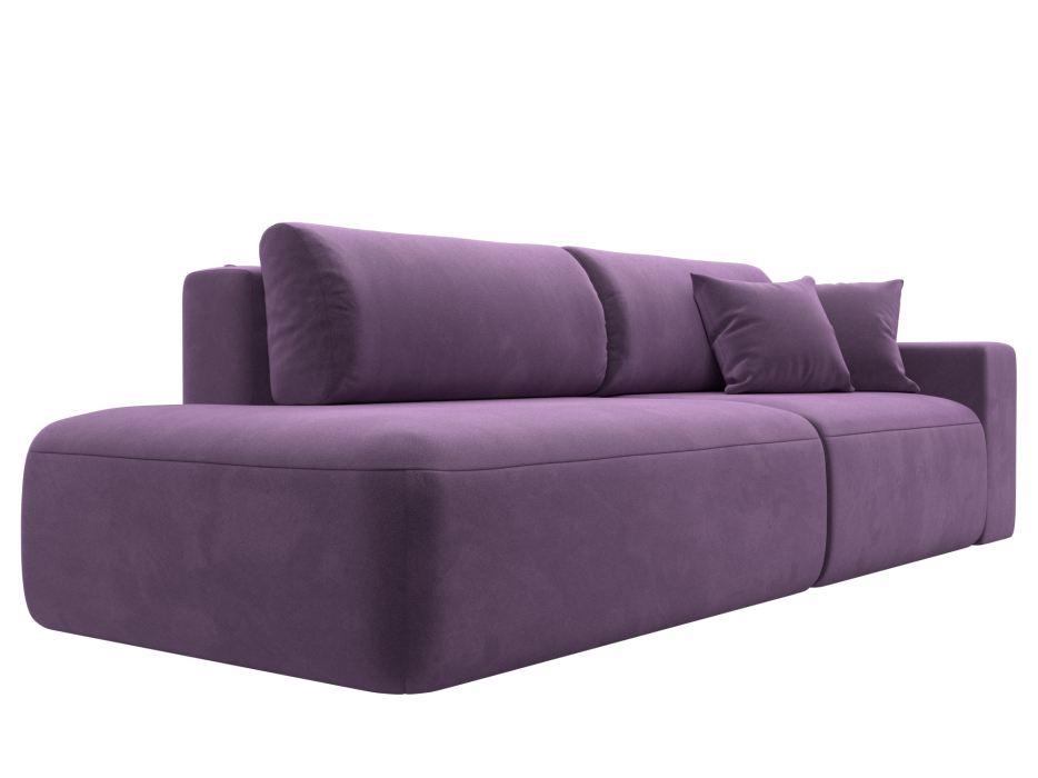 Диваны еврокнижки, Диван прямой Лига-036 Модерн подлокотник справа, микровельвет