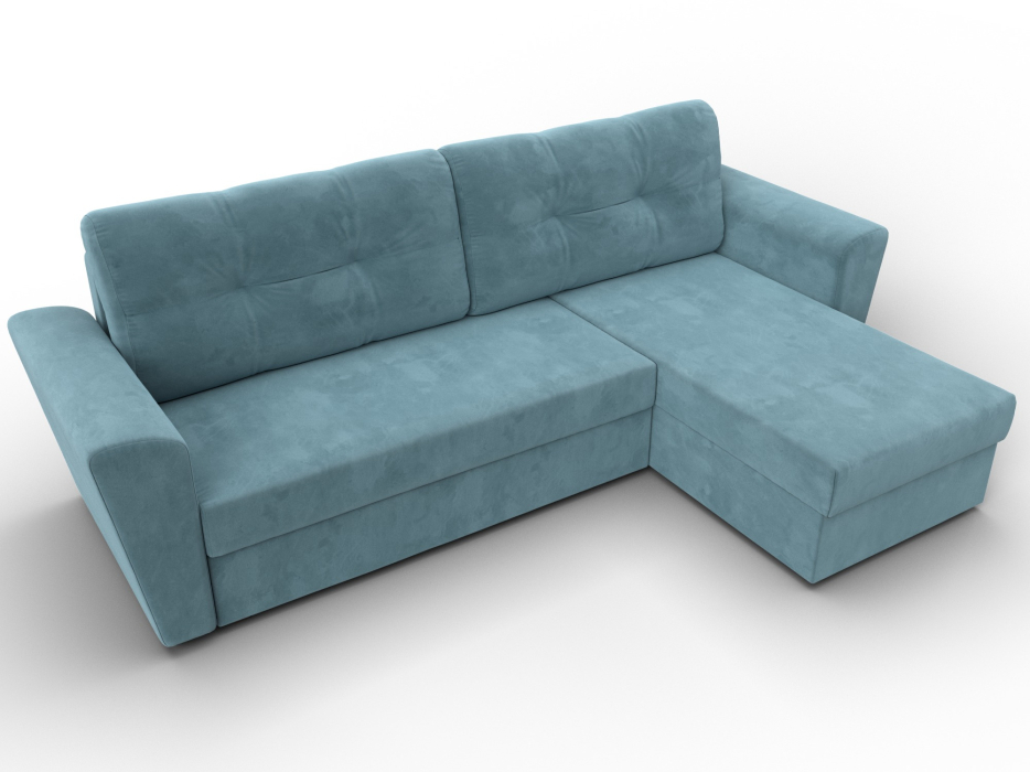 Диваны угловые в гостиную, Угловой диван Амстердам Лайт правый угол, велюр