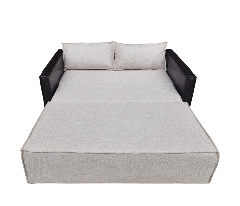 Диваны с ящиком для белья, Диван-кровать аккордеон Барон 120, велюр/экокожа