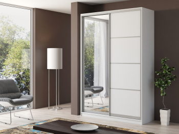 Шкаф купе 2-х дверный Айсберг 170 +зеркало