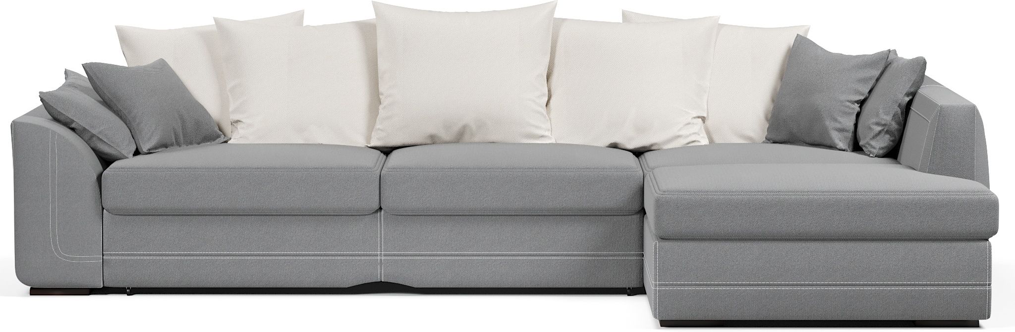 Диваны угловые в гостиную, Диван-кровать угловой Калифорния дельфин,велюр + экокожа