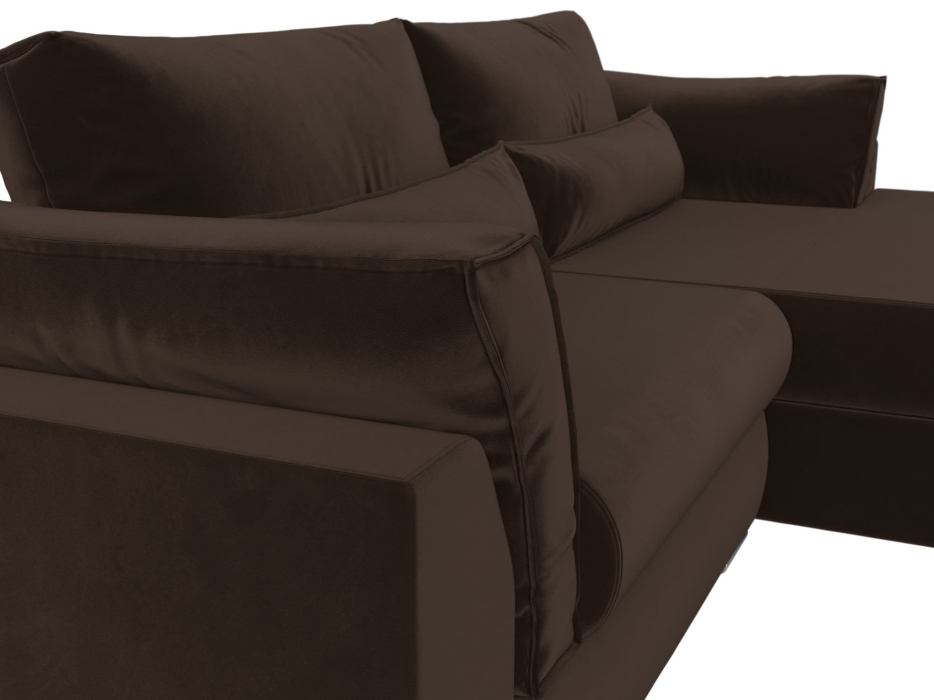 Диваны угловые в гостиную, Угловой диван Пекин угол правый, микровельвет