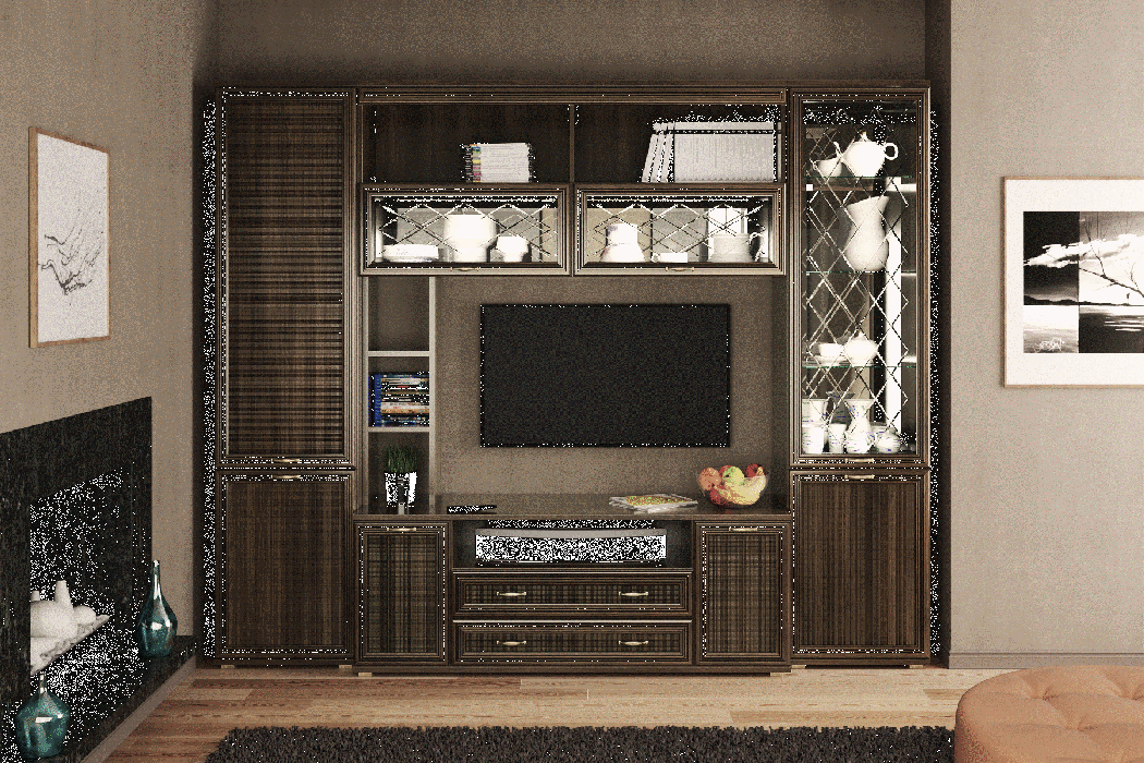 Стенки для гостиной, Модульная гостиная Карина композиция 9