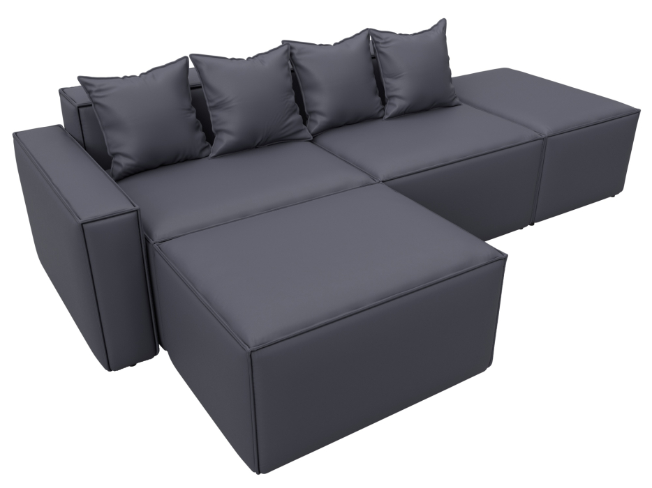 Диваны угловые в гостиную, Диван угловой модульный Лига-063 угол левый, экокожа GRIFON