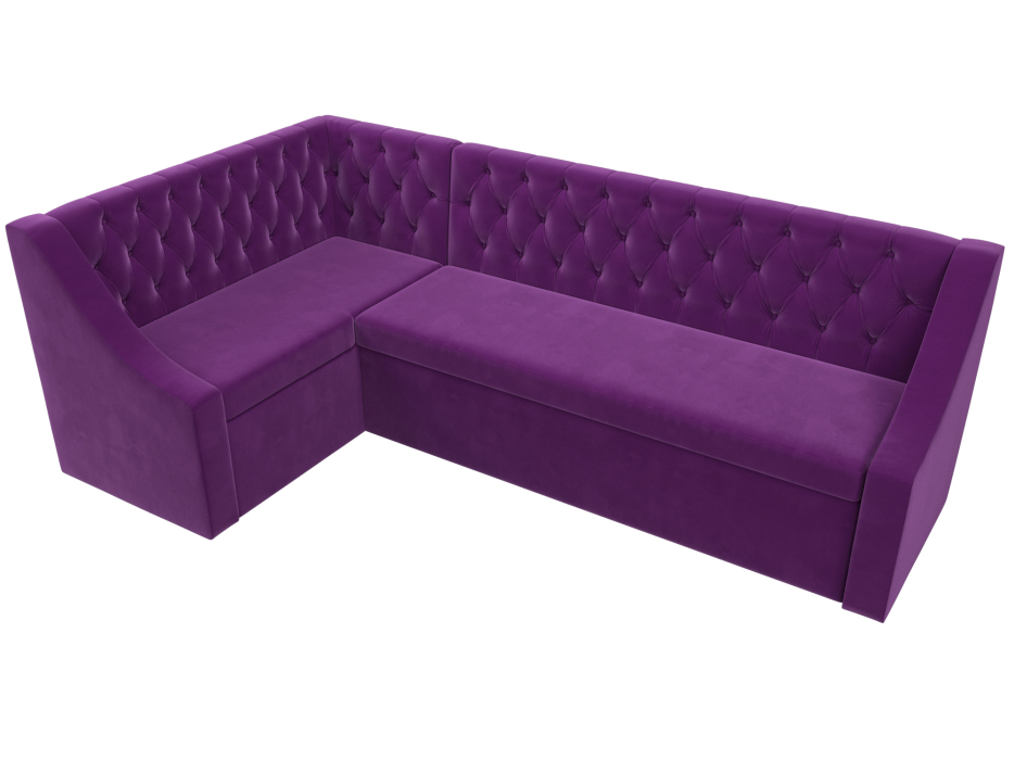 Диваны угловые кухонные, Кухонный угловой диван Мерлин левый угол микровельвет