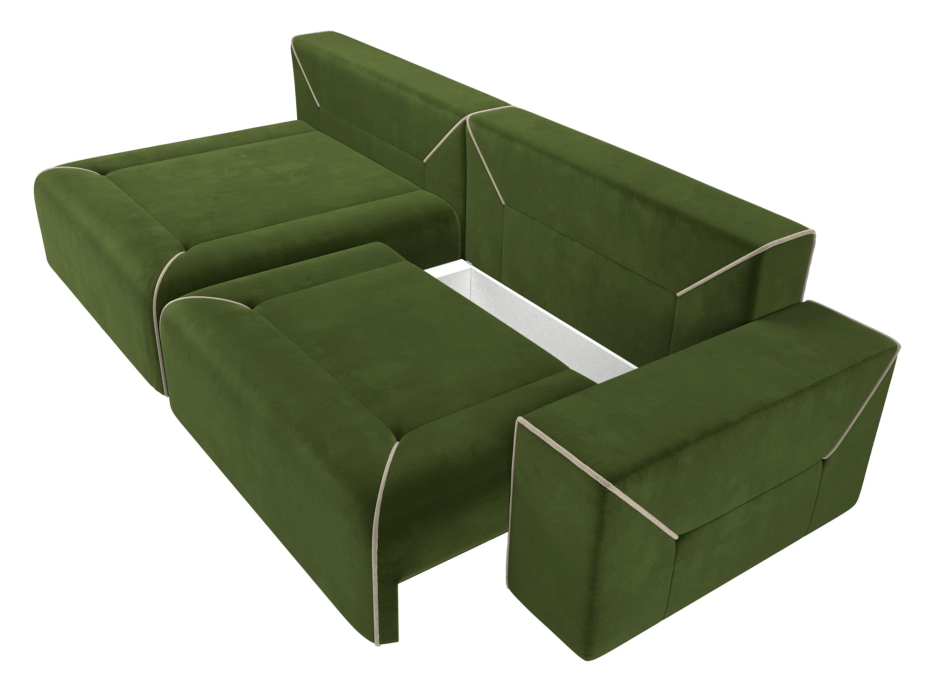 Диваны угловые в гостиную, Диван угловой Кёльн, микровельвет, левый угол