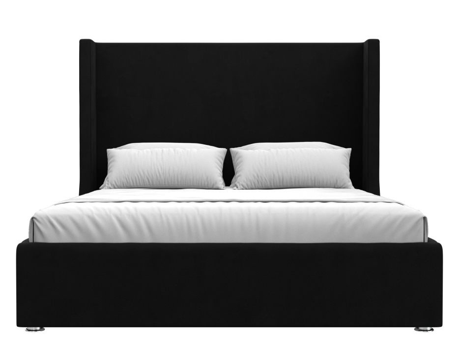 Мягкая кровать, Кровать интерьерная Ларго 160, микровельвет