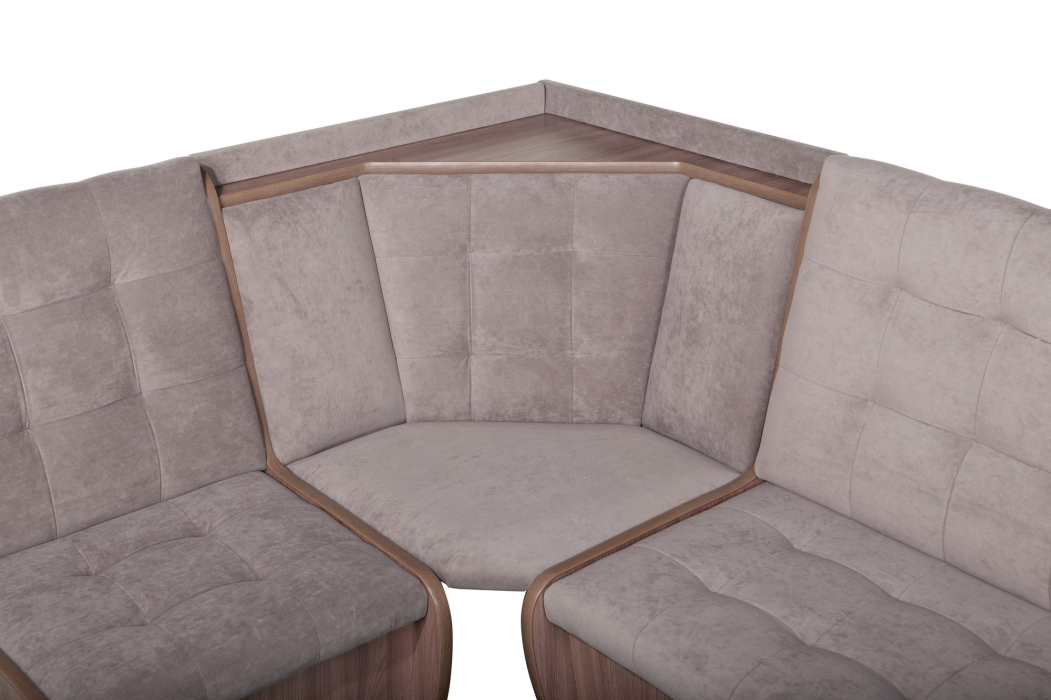 Кухонные уголки, Кухонный уголок Стиль 1Л (со столом СТ3) Ясень шимо темный / велюр