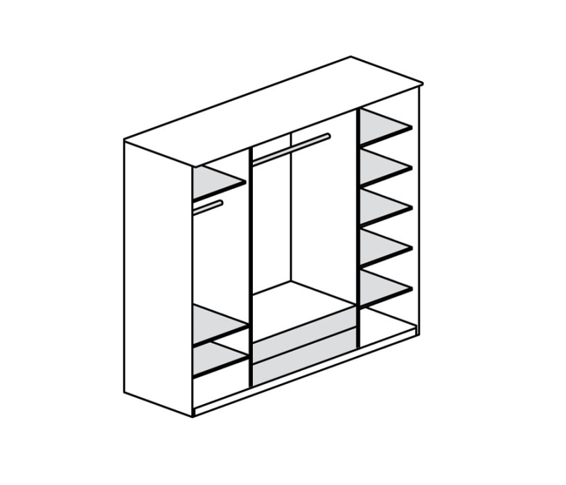 Шкафы, Джорджия СБ-074 Шкаф 4-х дверный с зеркалом