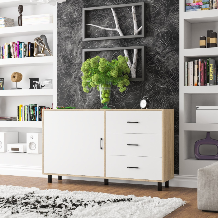 Комоды, Комод с дверкой и ящиками РВК 122-1504