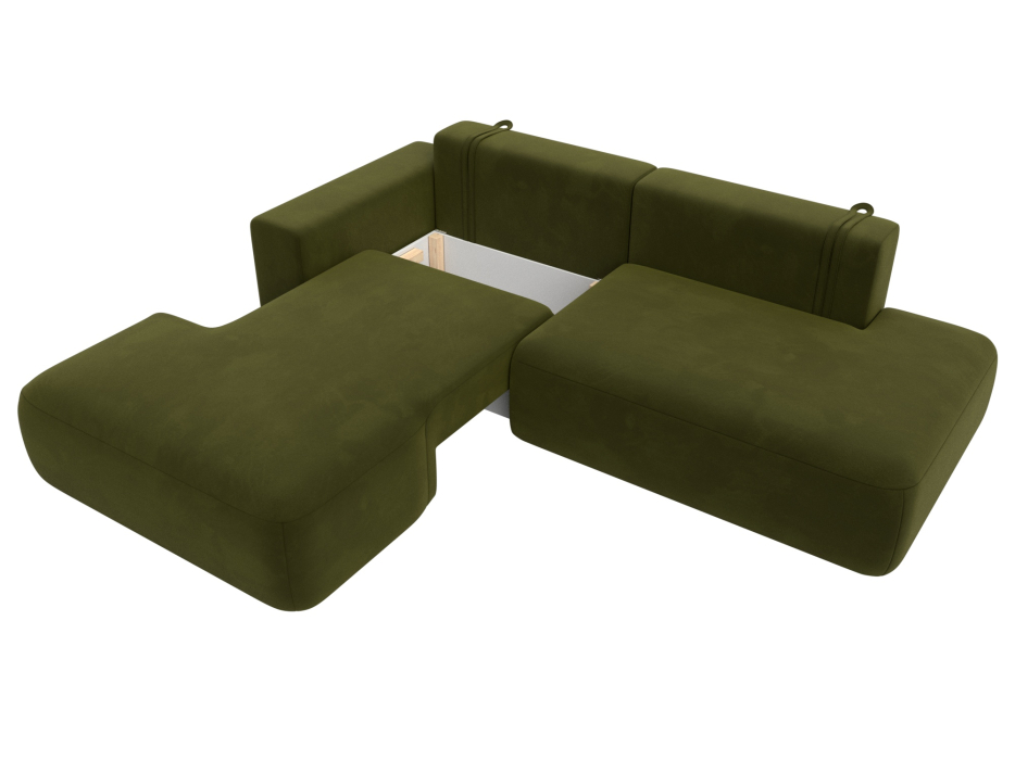 Диваны угловые в гостиную, Диван угловой Лига-036 Модерн левый угол, микровельвет