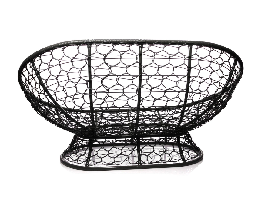 Диваны, Диван МАМАСАН с ротангом чёрный