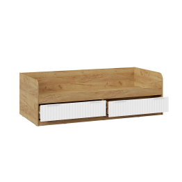 Кровать комбинированная Хилтон 900 тип 1, дуб крафт золотой, белый матовый