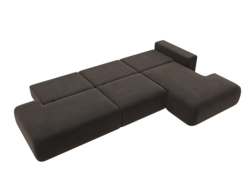 Диван угловой Лига-036 Модерн Лонг правый угол, велюр