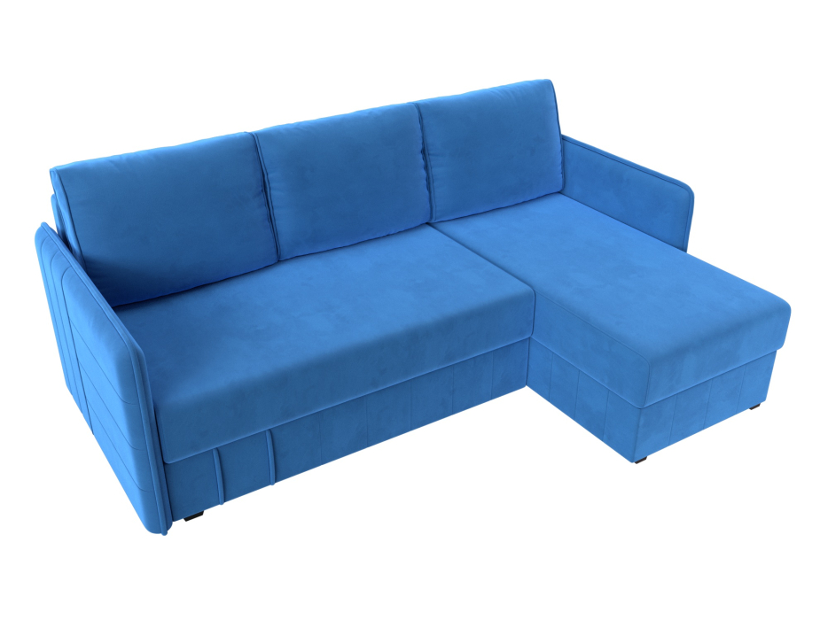 Диваны угловые в гостиную, Диван угловой Слим универсальный угол, велюр