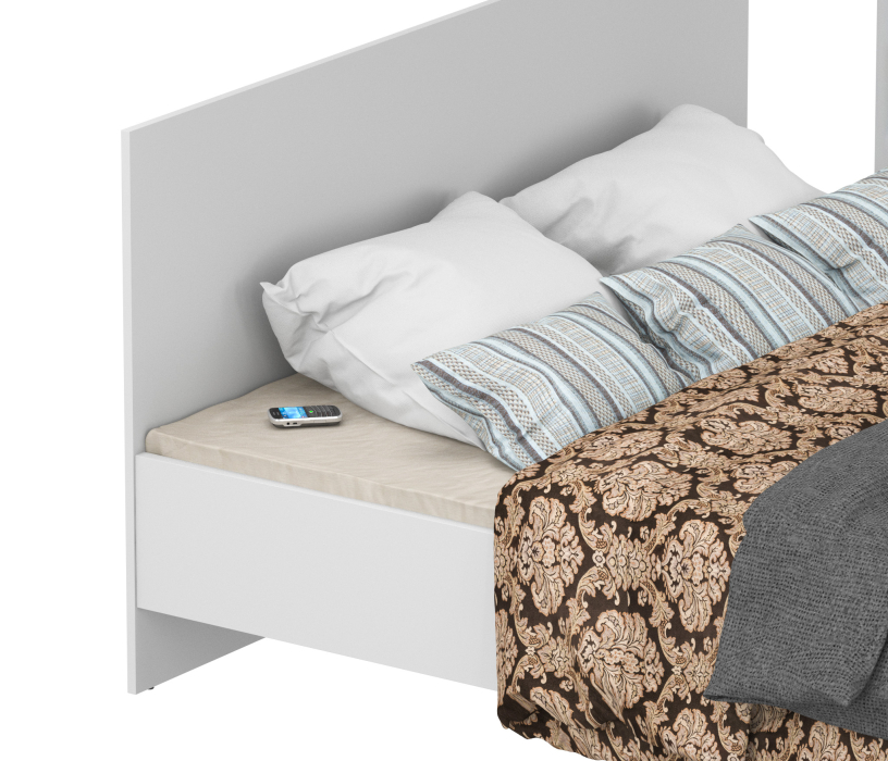 Кровати 160 см, Медея СБ-2311.Н Кровать Белый с основанием