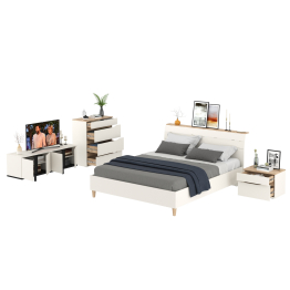 Модульная мебель для спальни Муссон с тумбочкой для аппаратуры 13.276