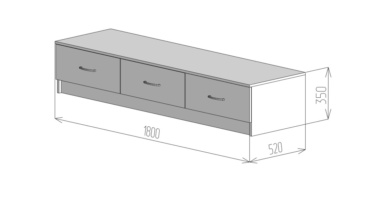 ТВ-тумбы, Тумба под телевизор Фреш ТВФР 3