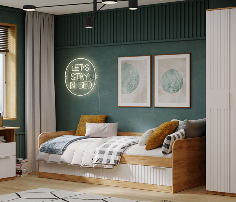 Кровати 90 см, Хилтон кровать комбинированная (900) тип 1