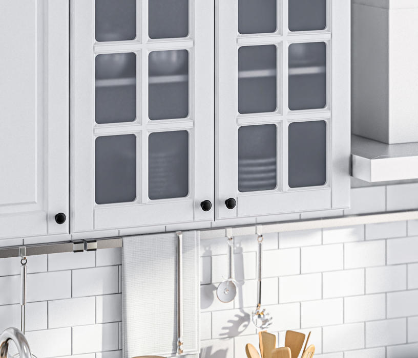 Кухонные гарнитуры, Кухонный гарнитур Регина Белый / МДФ Белый матовый 2,4 м